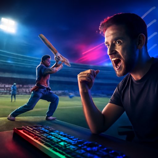 6L777 crowd watching a floodlit cricket match